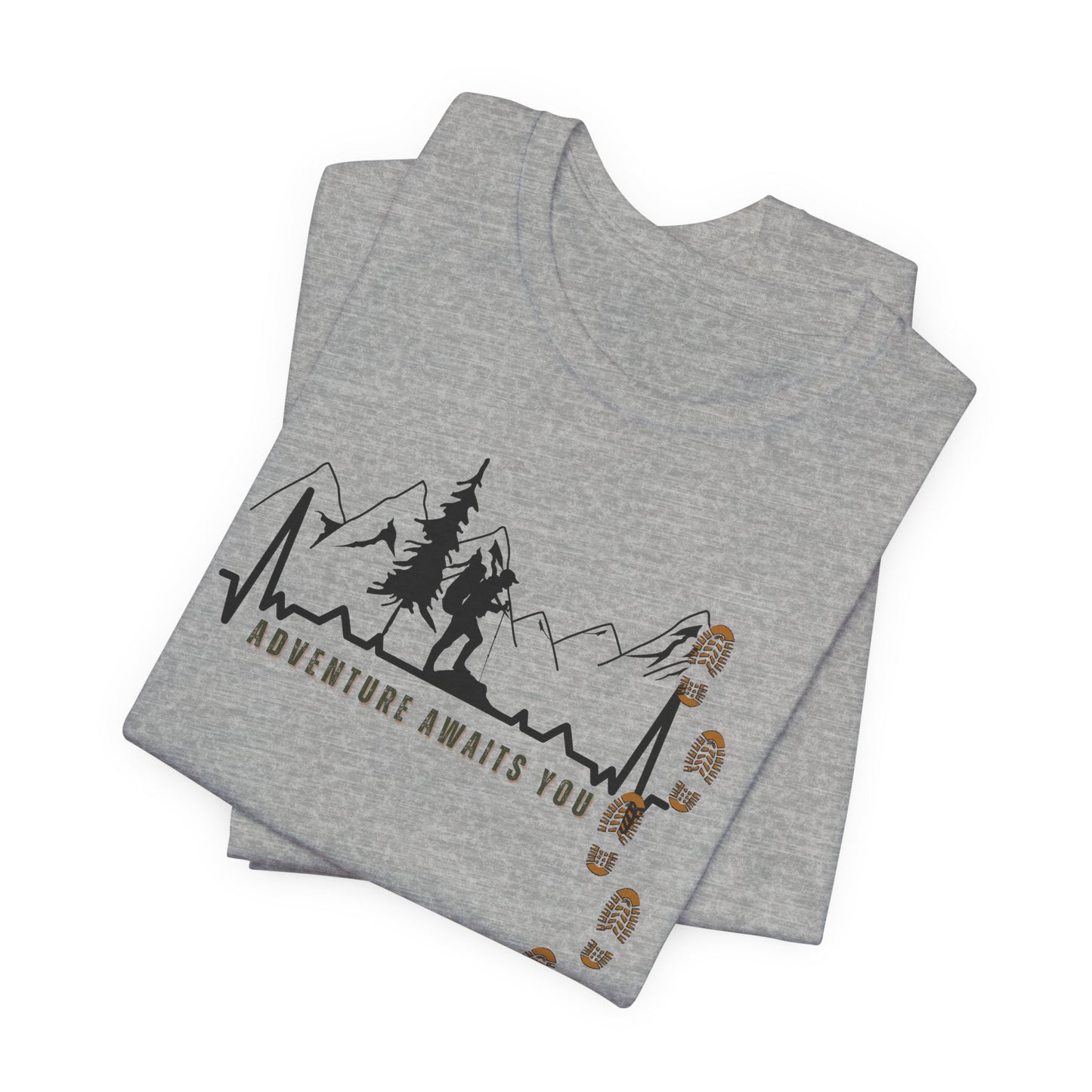 HIKING HEARTBEAT Unisex Jersey Short Sleeve Tee