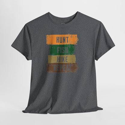 JA Hunt, Fish, Hike, Repeat T-Shirt