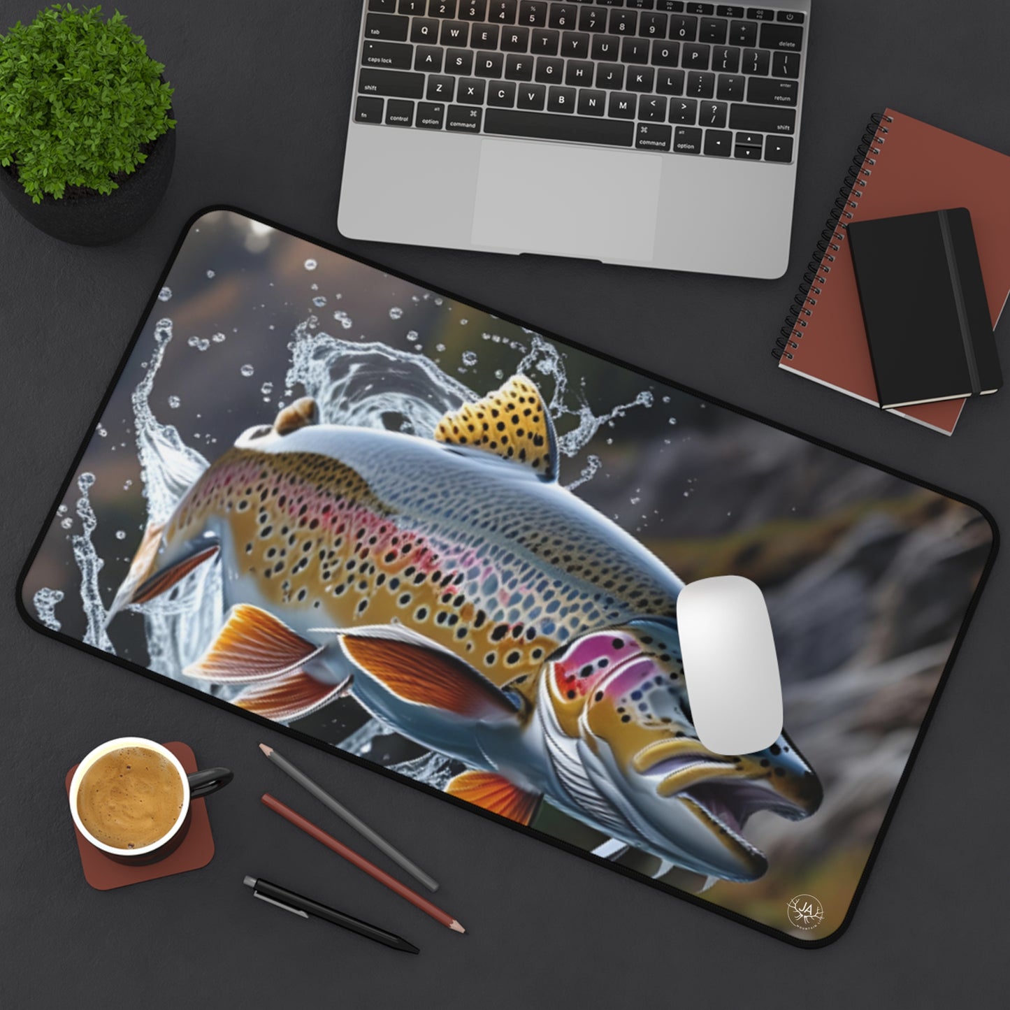 JA Rainbow Trout Desk Mat