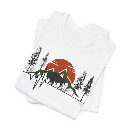 BISON HEARTBEAT Unisex Jersey Short Sleeve Tee
