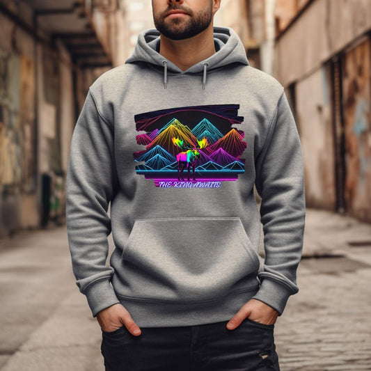 The King Awaits Neon Moose Hoodie