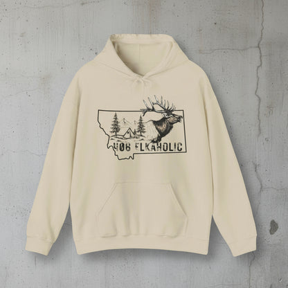 JA 406-Elkaholic Hooded Sweatshirt