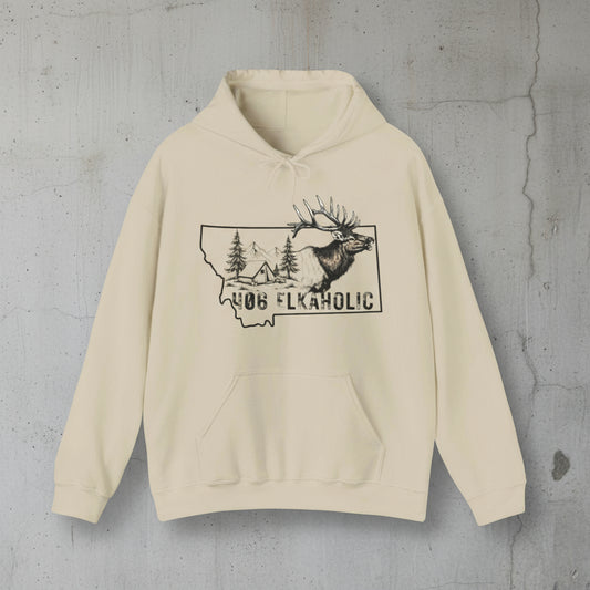 JA 406-Elkaholic Hooded Sweatshirt