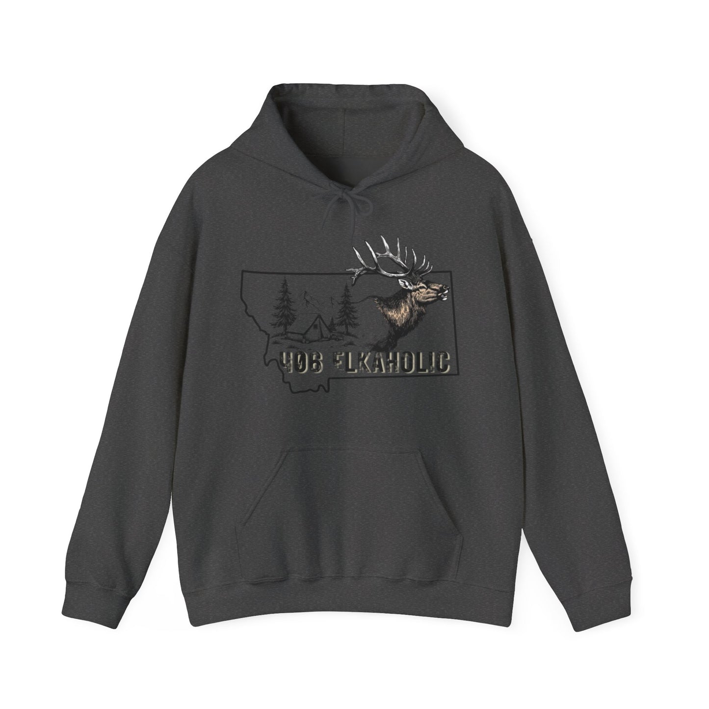 JA 406-Elkaholic Hooded Sweatshirt