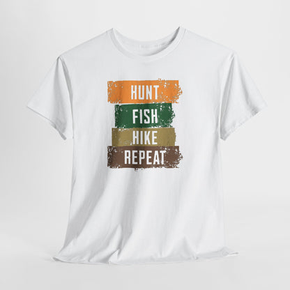 JA Hunt, Fish, Hike, Repeat T-Shirt