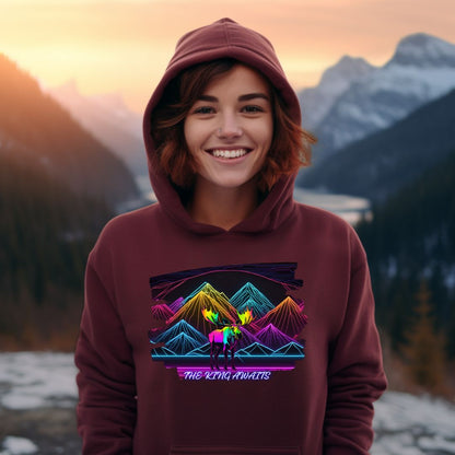 The King Awaits Neon Moose Hoodie