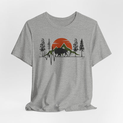 BISON HEARTBEAT Unisex Jersey Short Sleeve Tee