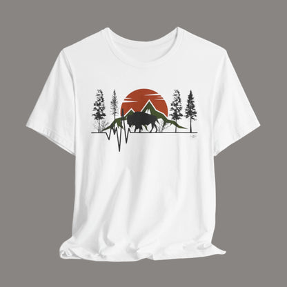 BISON HEARTBEAT Unisex Jersey Short Sleeve Tee