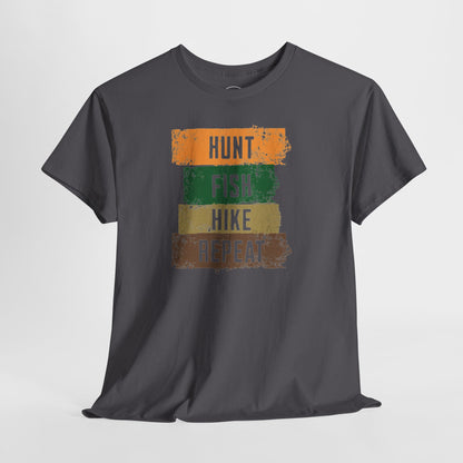 JA Hunt, Fish, Hike, Repeat T-Shirt