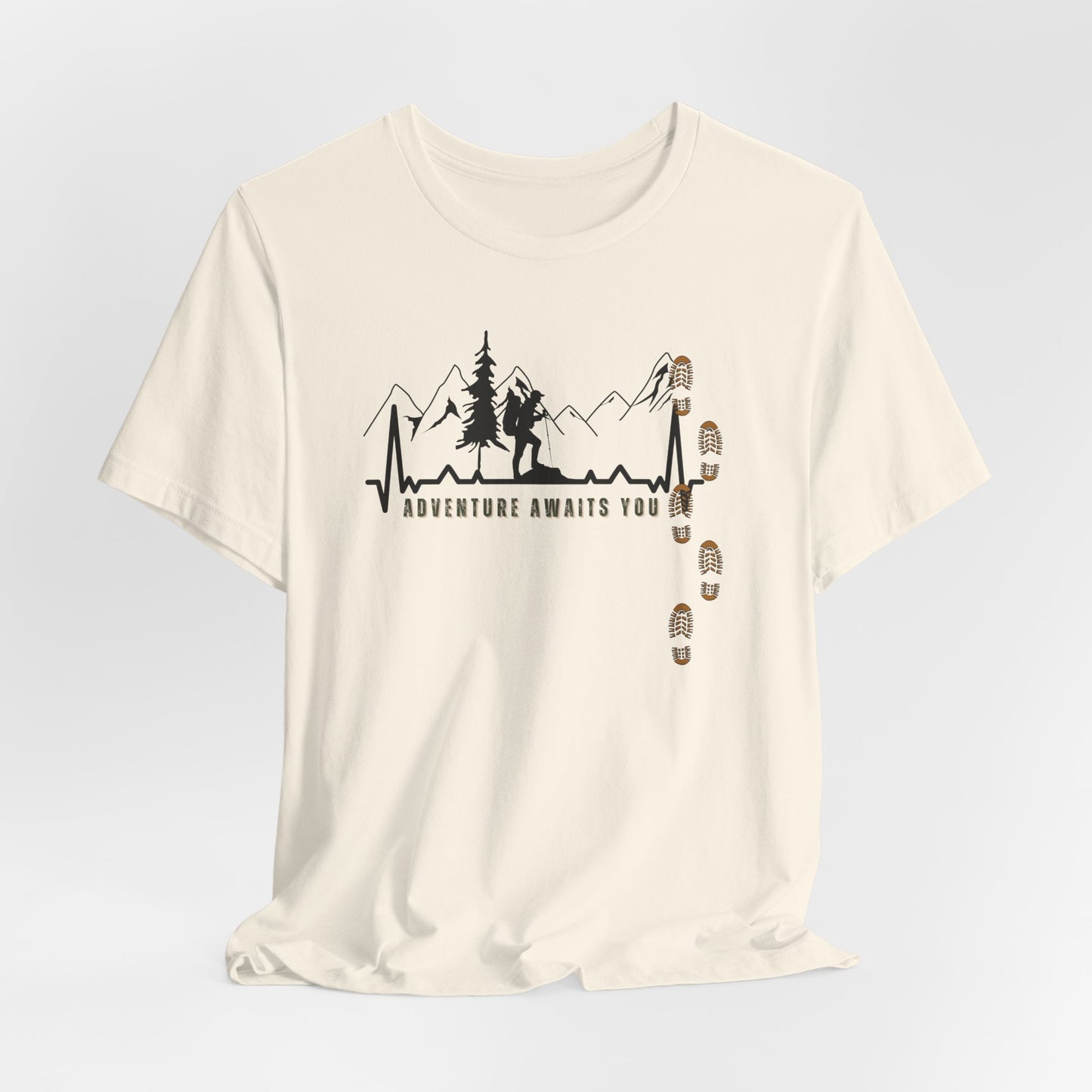 HIKING HEARTBEAT Unisex Jersey Short Sleeve Tee