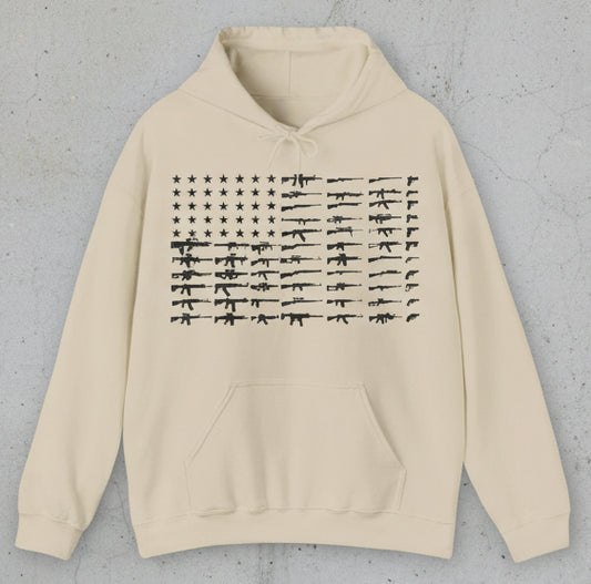 JA American flag guns Hoodie