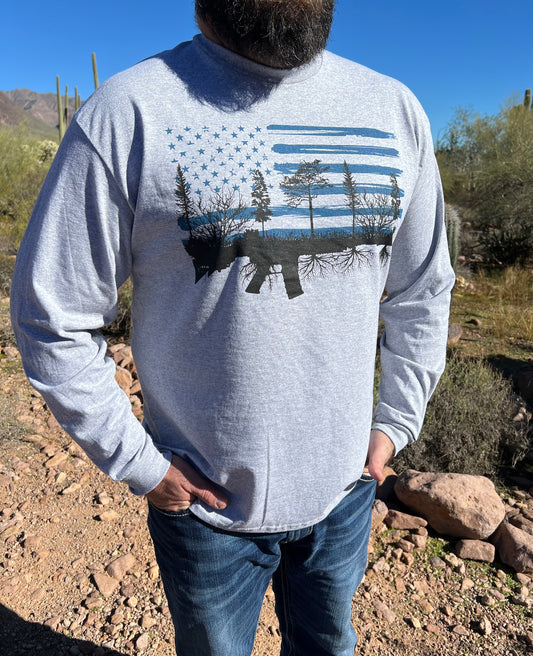 American Roots Cotton Long Sleeve Tee